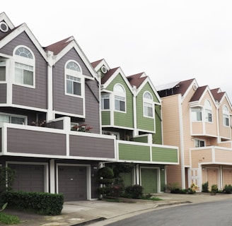 line of houses during day