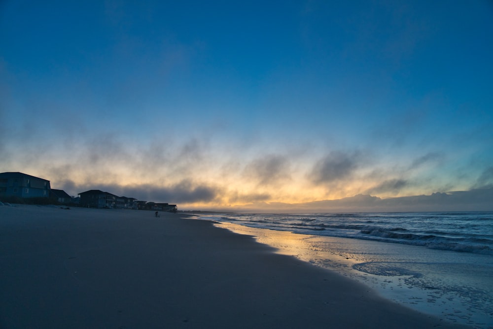 buildings on seashore