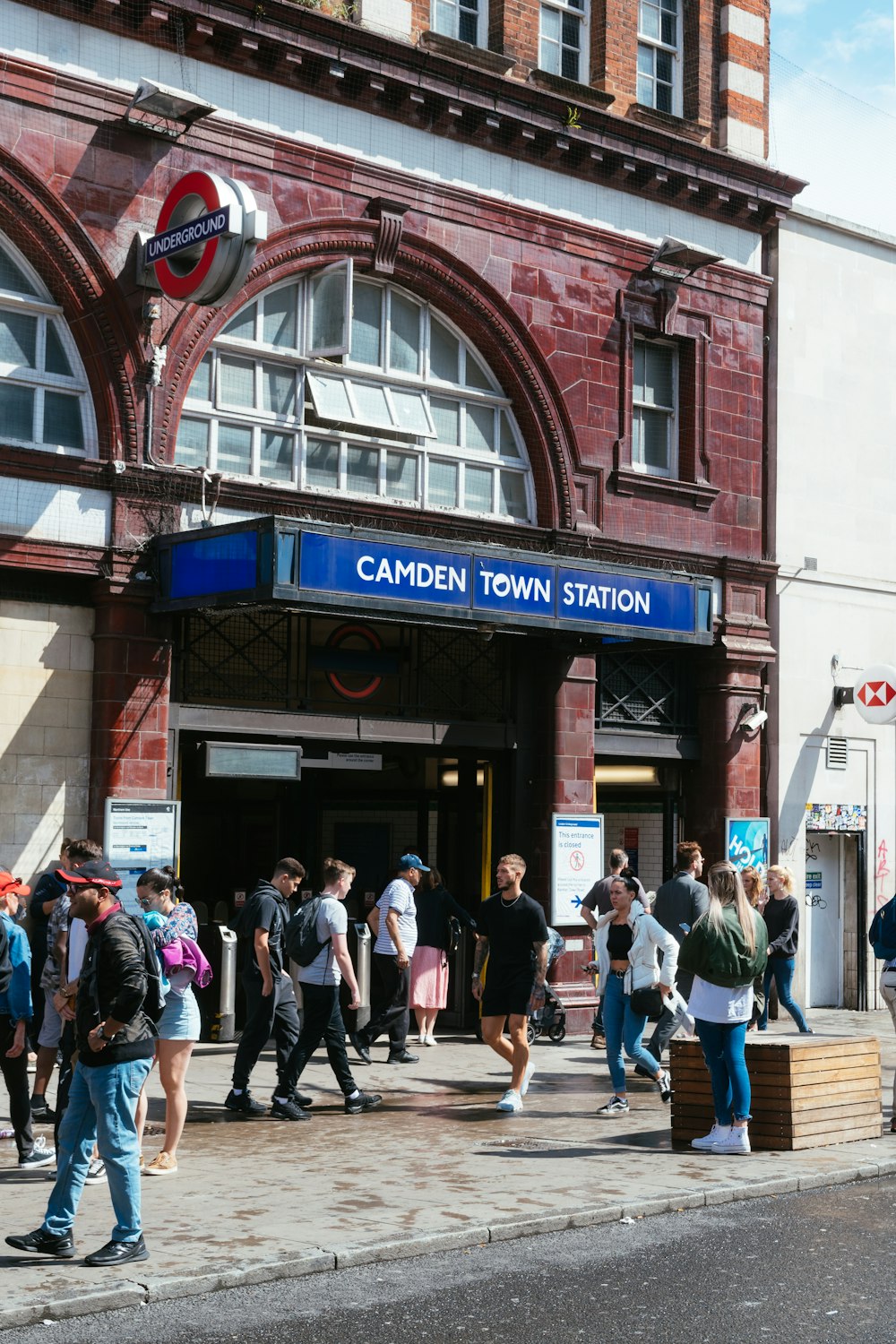 people standing near Camden Town Station
