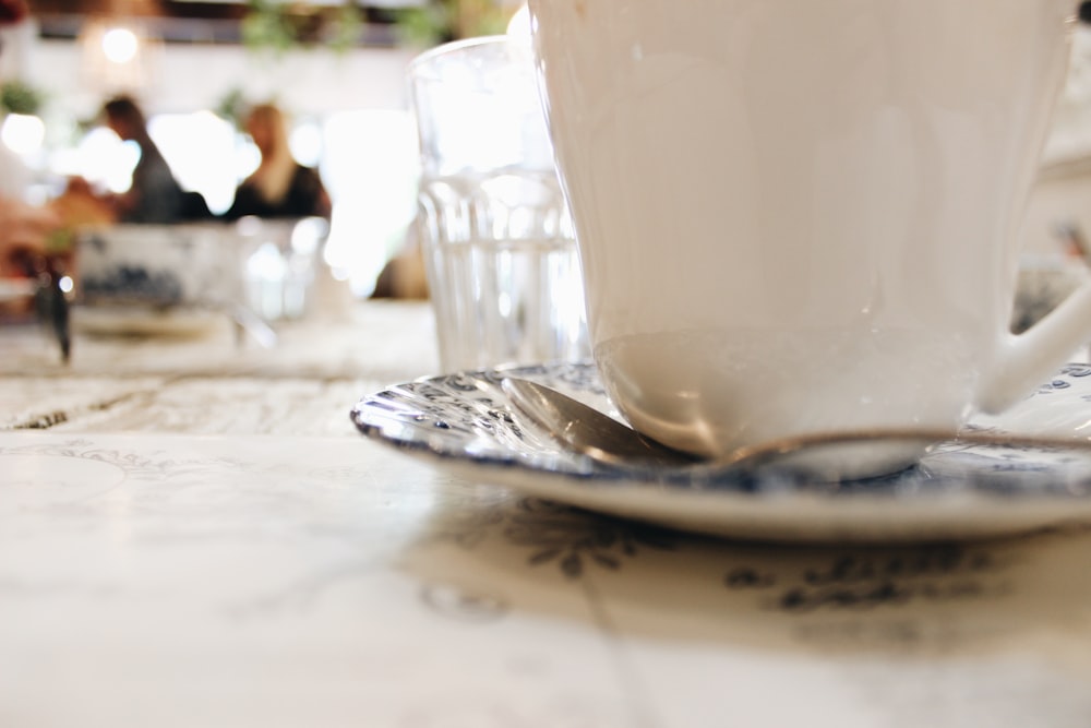 ceramic cup on saucer