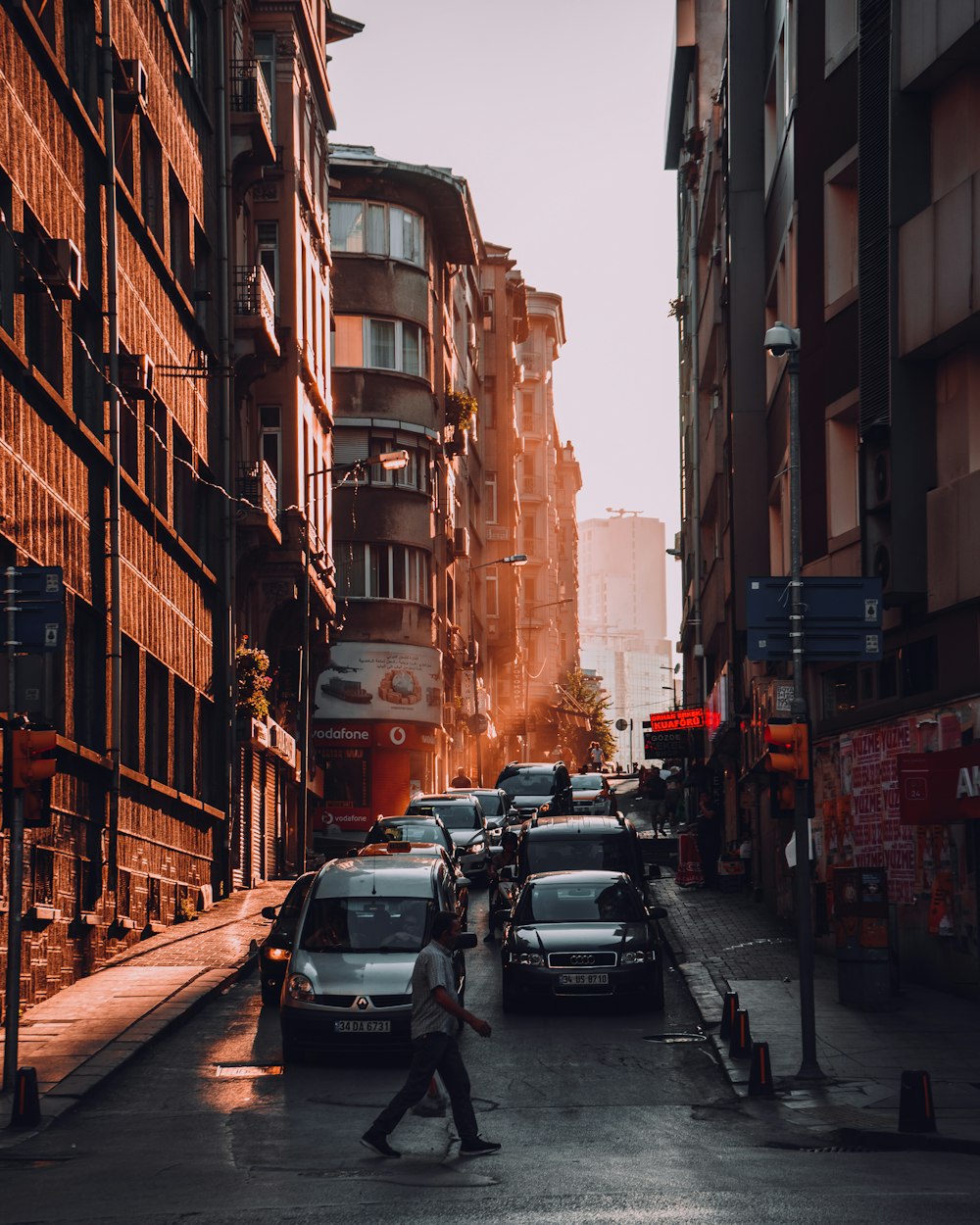 person walking on street