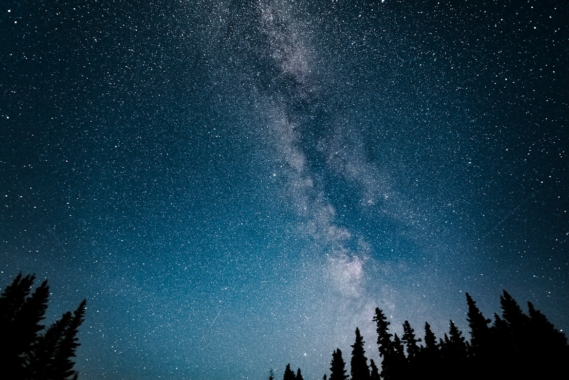 Starry sky over Banff National Park