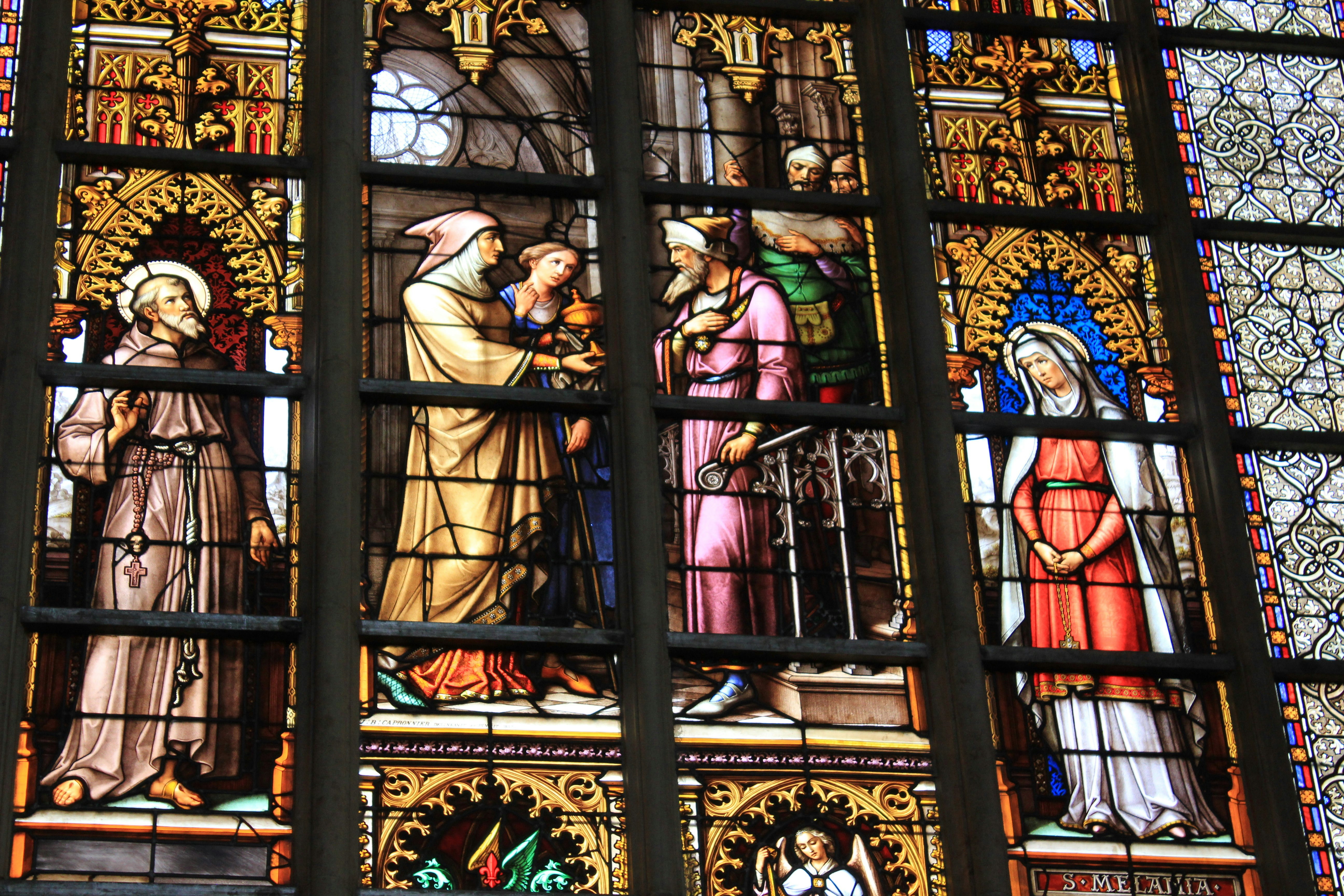 Religious painting in close-up photo