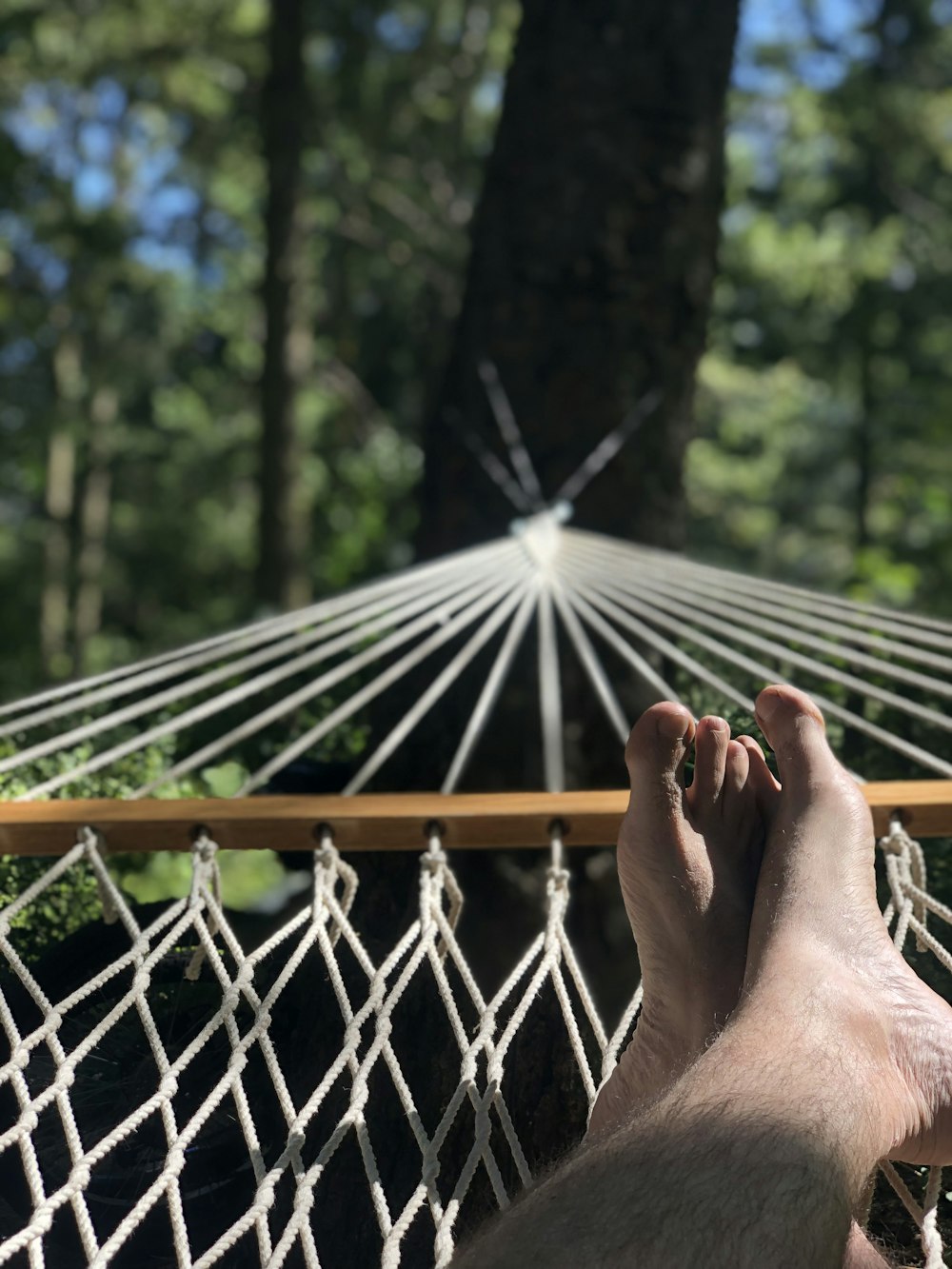 shallow focus photography of white hammock