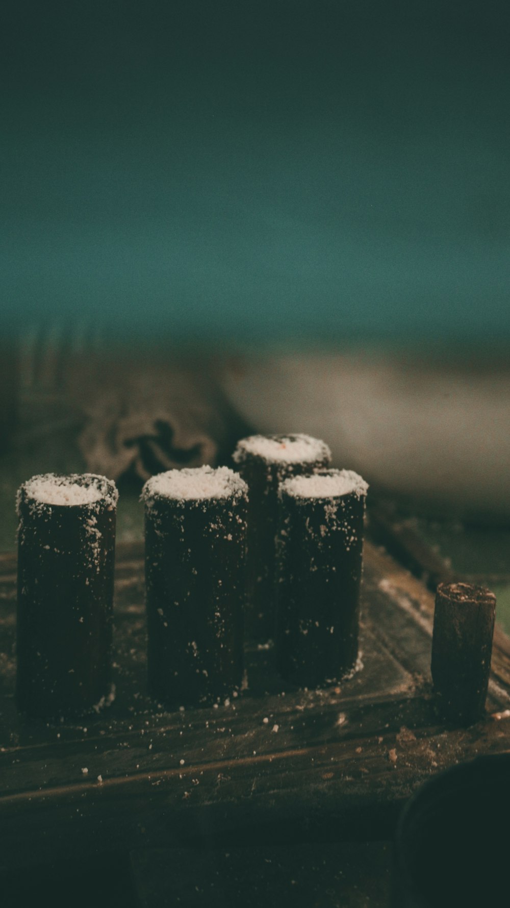 black wooden decor at night