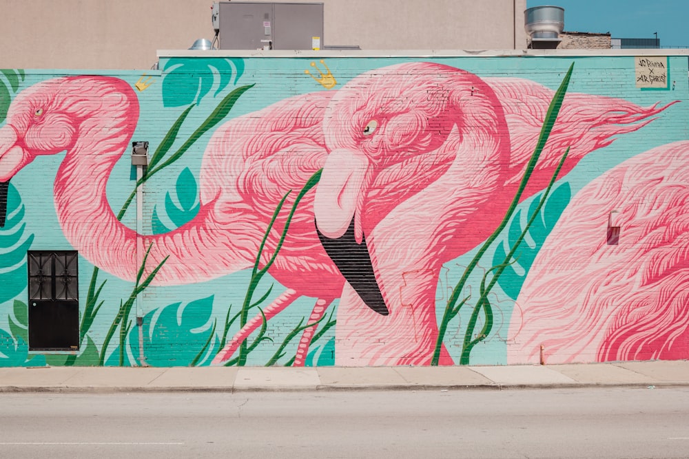 flamingo wall art