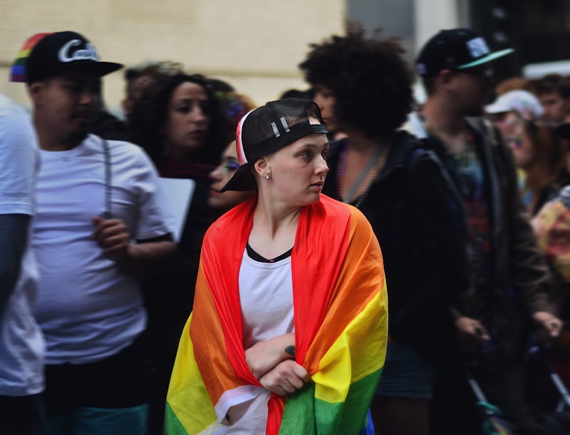 Gorgeous woman gazing