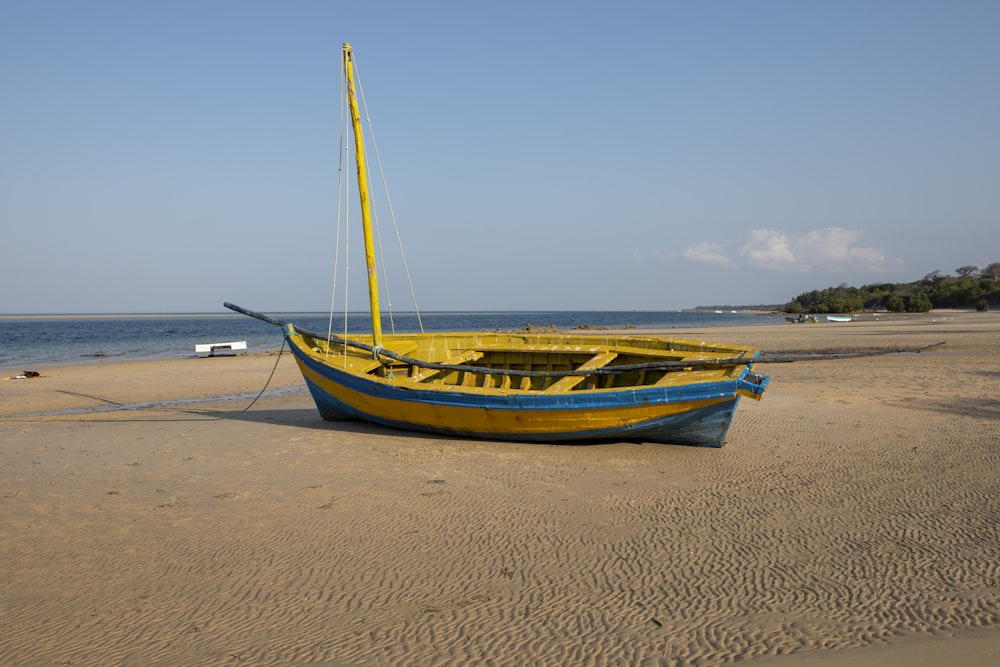 yellow wooden boat