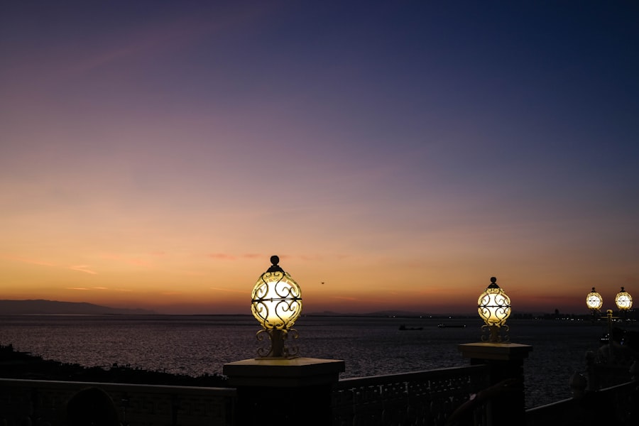 Waterfront at dusk