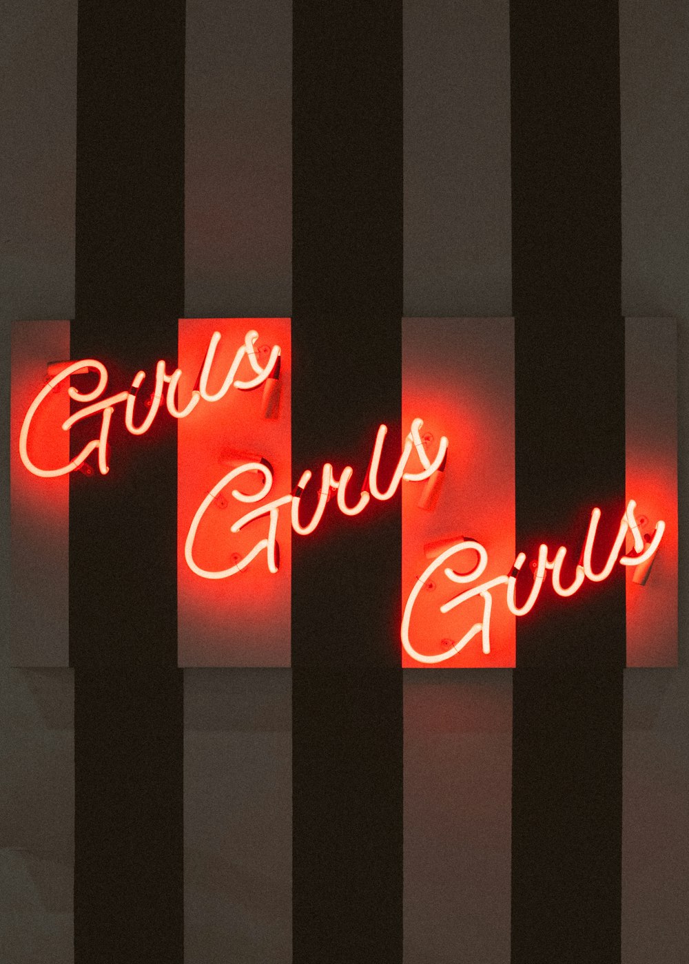 red girls girls girls neon signs