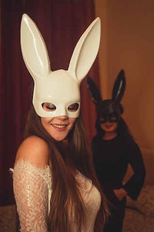 women with masks