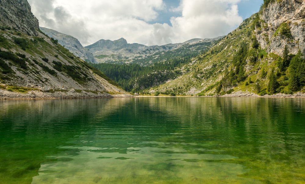 mountain near body of water