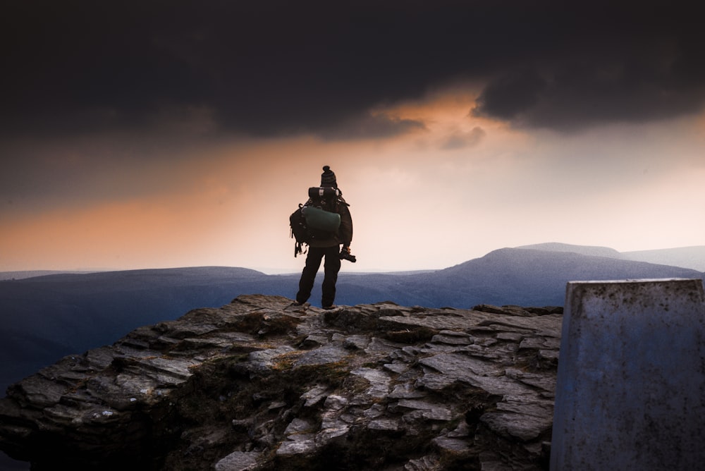 man on mountain