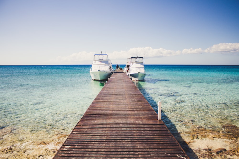 yachts near dock