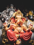 three Lord Ganesha statuettes