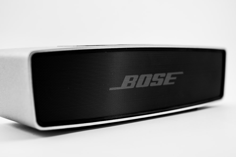 white Bose portable speaker