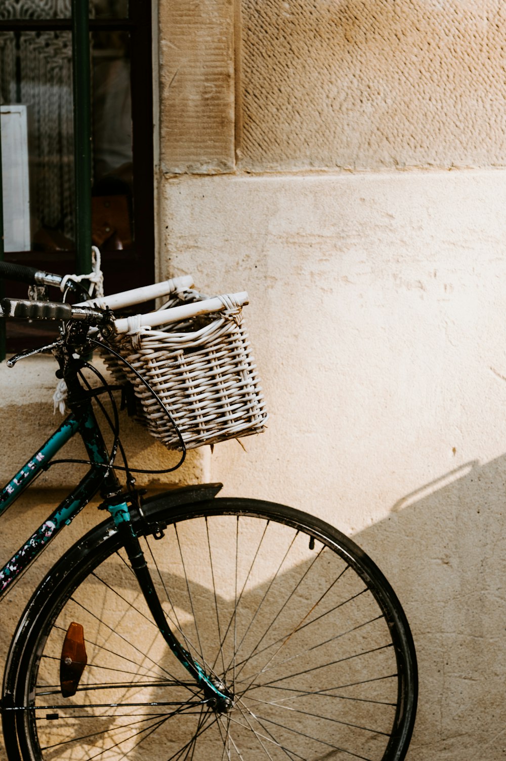 parked black bicycle