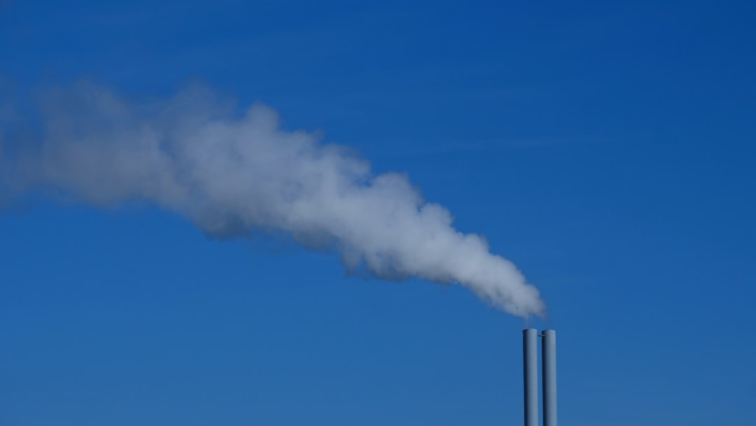 factory chimney emitting smoke, Seems so natural.