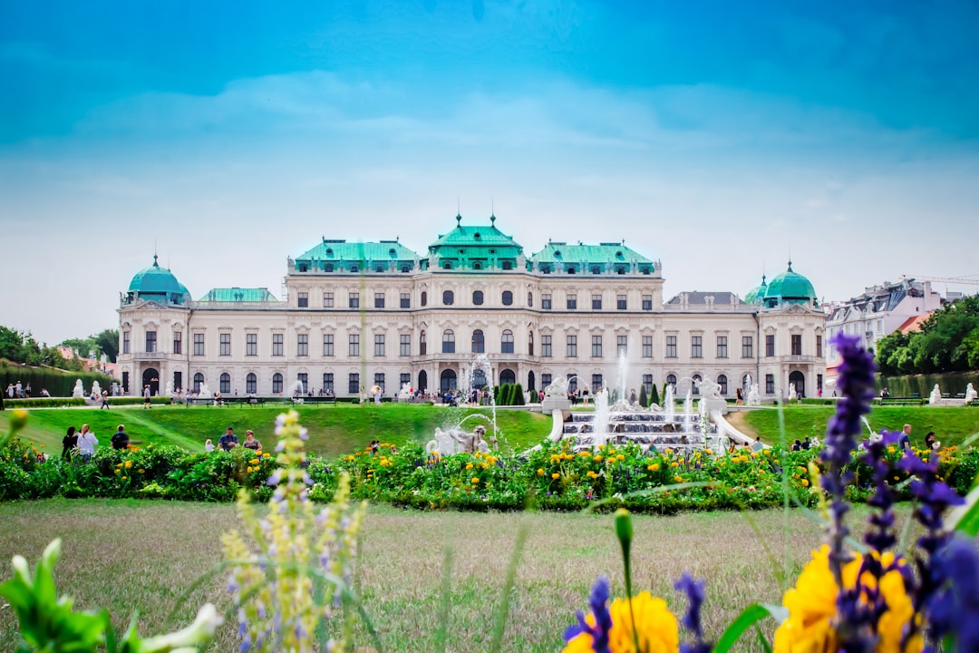 white concrete building, Belvedere Palace