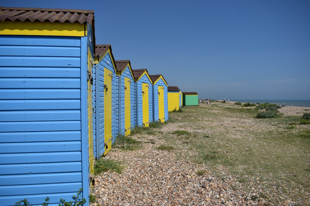 blue wooden house