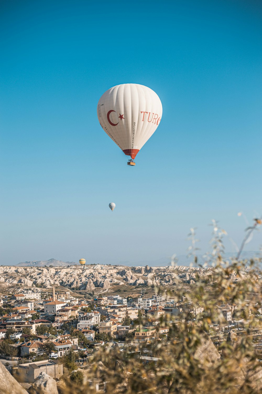 fotografia aérea de balão de ar quente