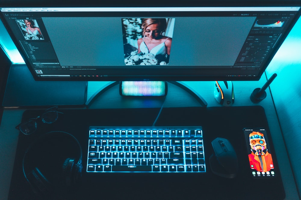 woman on computer screen