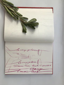 An open notebook filled with handwritten notes and sketches.