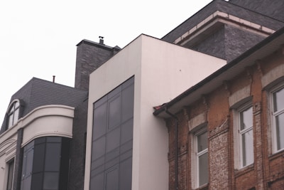 A portfolio showcasing finished construction projects, with diverse architectural designs.