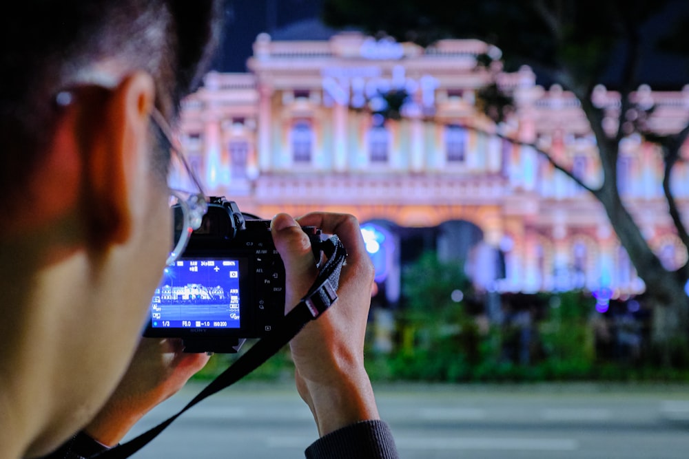 man holding camera