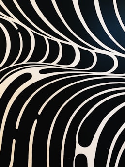 a black and white wall with a pattern on it