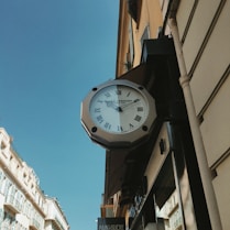 clock on wall displaying 10:10
