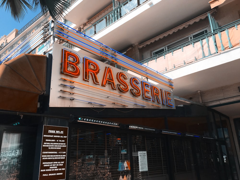 Brasserie signage