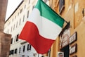 Italy flag on wall