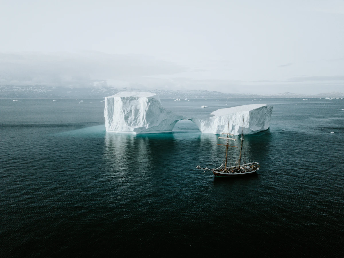 Expedition ship in Arctic waters