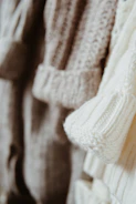 Close-up of soft fabric textures in neutral tones from vestiara's casual wear line.
