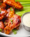 Deep-fried chicken wings