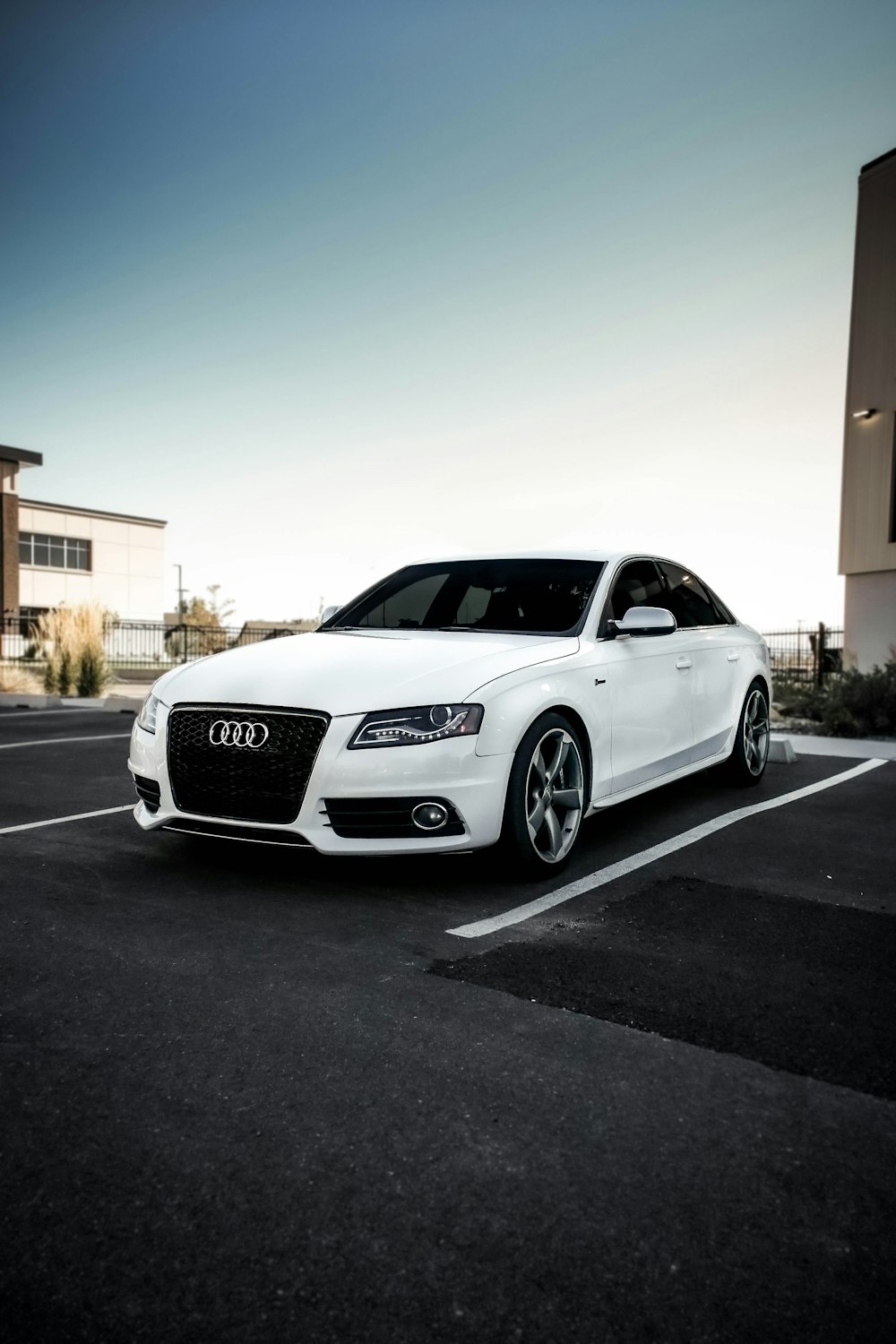 white Audi sedan