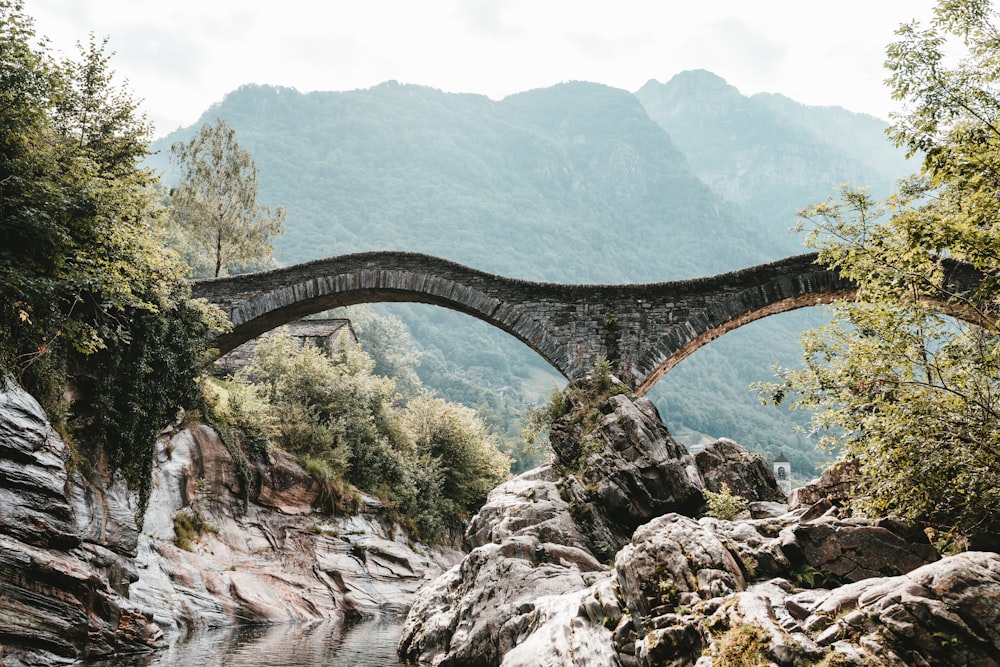 arch gray concrete bridge