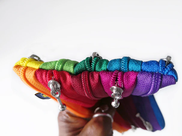 A sleek, compact organizer neatly holding everyday essentials in vibrant colors
