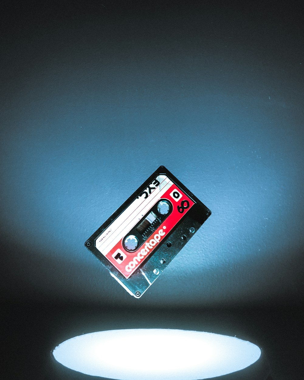 red and black cassette tape