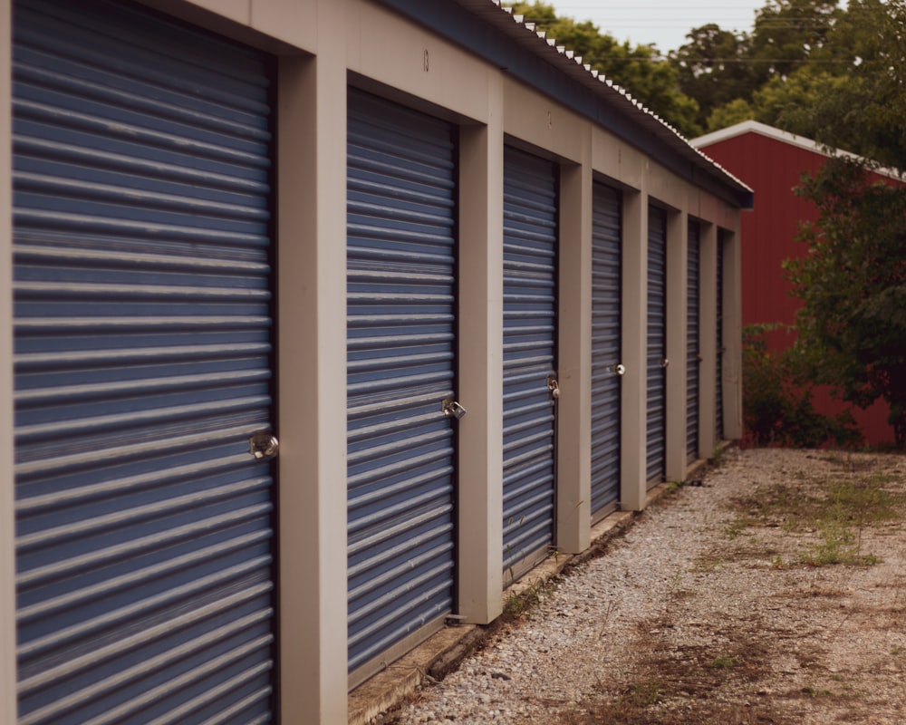 blue roller shutters