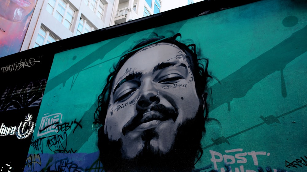 Post Malone art on wall