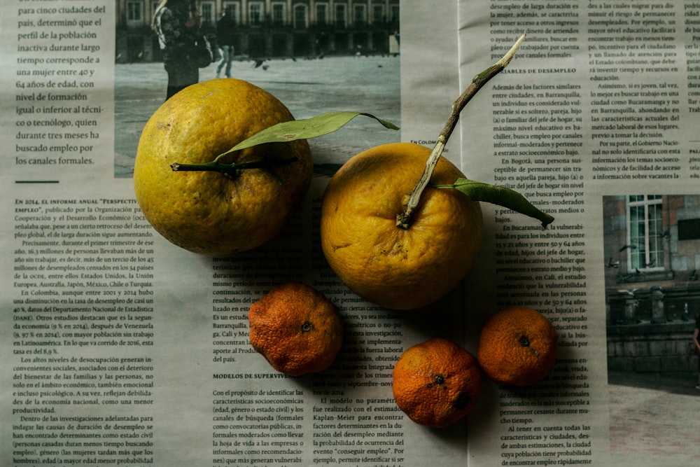 two yellow orange fruits
