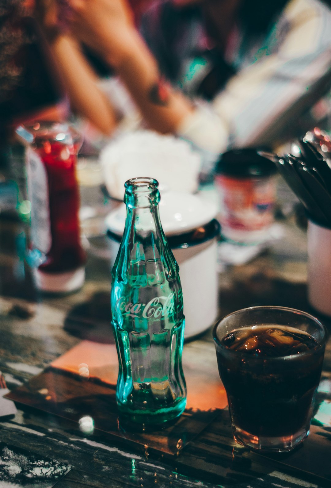 clear Coca-Cola glass bottles