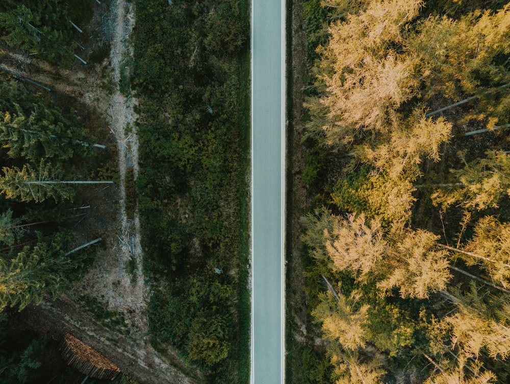 vista aérea das estradas