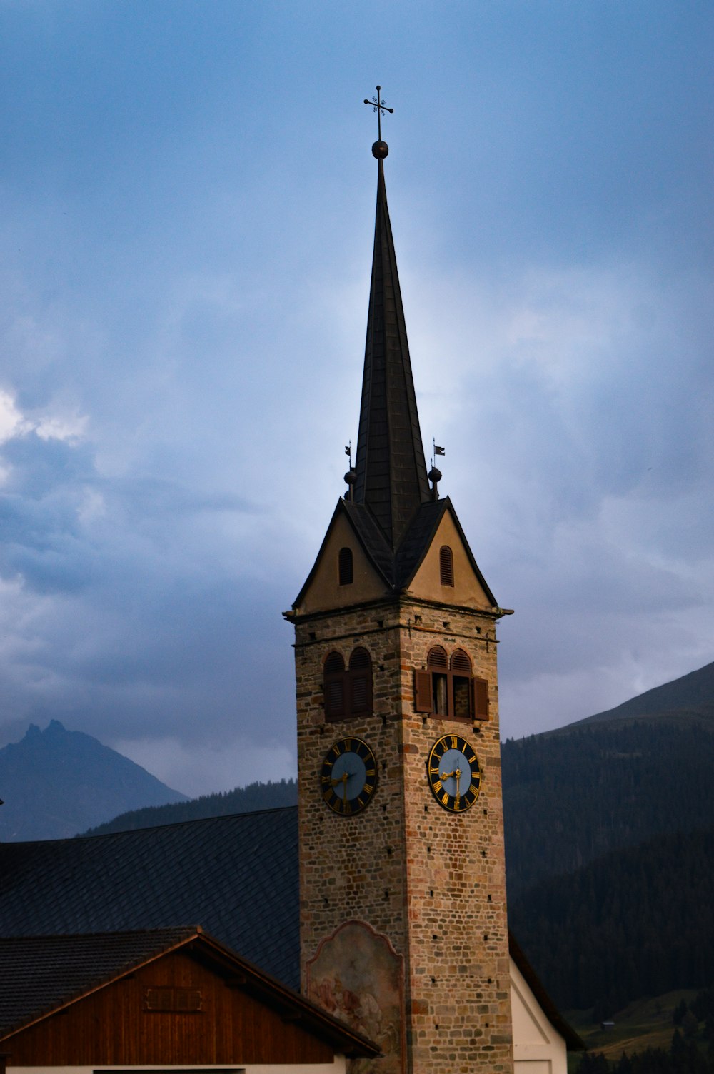 church tower with clock displaying 8:30 time during day
