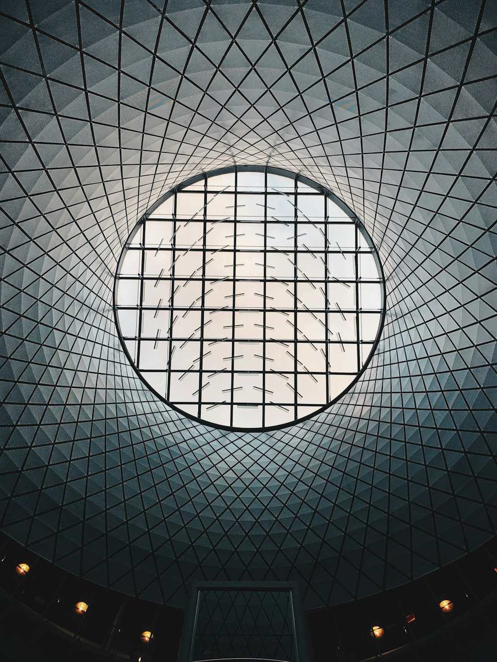 low-angle photography of dome building ceiling