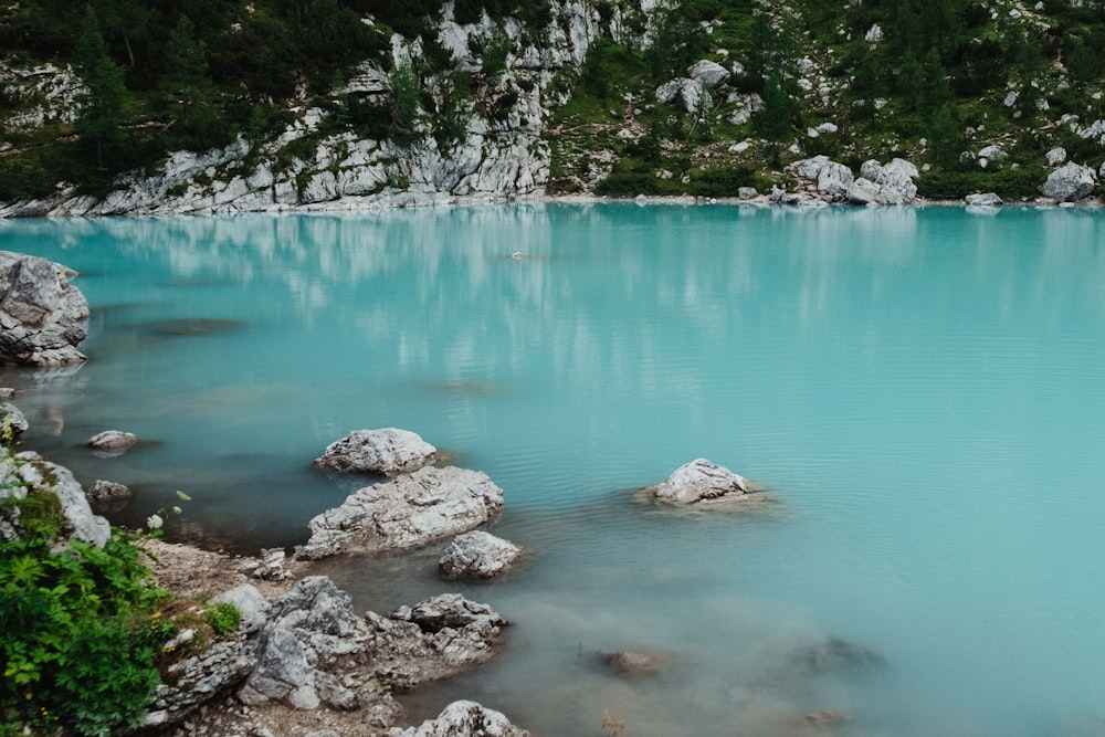 rocks and body of water