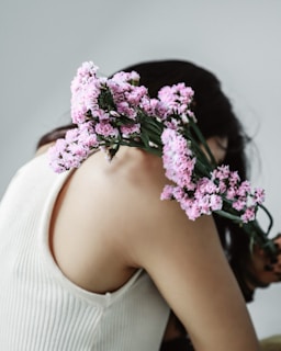 person holding flowers