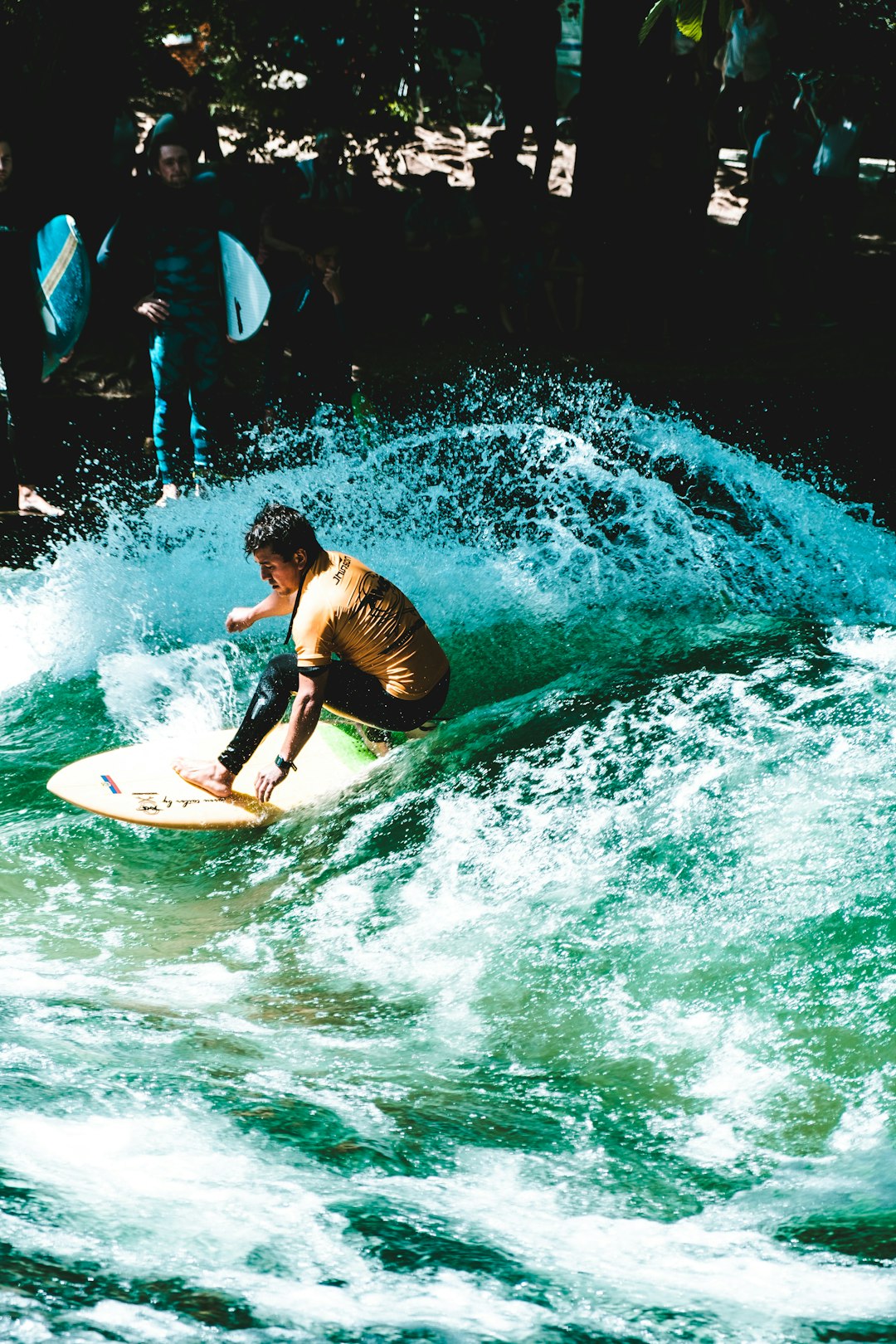 man surfing